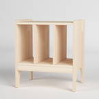 El Yapımı Masif Çam Plak Çalar Standı - Ahşap Vinyl Sehpası