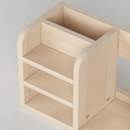 El Yapımı Ahşap Masaüstü Kitaplığı | İskandinav Tarzı Çalışma Masası Düzenleyici