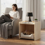 Ahşap Evcil Hayvan Evi & Yan Sehpa | Modern Kedi Evi | İskandinav Tarzı Köpek Kafesi Mobilya