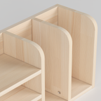 Ahşap Masa Rafı & Masaüstü Düzenleyici | İskandinav Tarzı Kitaplık