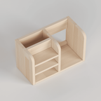 El Yapımı Ahşap Masaüstü Kitaplığı | İskandinav Tarzı Çalışma Masası Düzenleyici