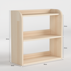 3 Katlı Ahşap Masa Rafı | Japandi Tarzı Çok Amaçlı Düzenleyici