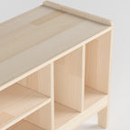 Masif Ahşap Plak Çalar Standı & Vinil Saklama Dolabı | Mid-Century Modern Ses Sistemi Rafı