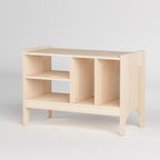 Masif Ahşap Plak Çalar Standı & Vinil Saklama Dolabı | Mid-Century Modern Ses Sistemi Rafı