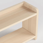 Ahşap Sergileme Rafı & Kitaplık | Japandi Tarzı Bitki Standı | Minimalist Masif Çam Raf