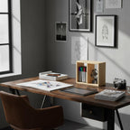 Masif Çam Masa Rafı & Masaüstü Düzenleyici | İskandinav Tarzı Kitaplık | Minimalist Ofis Organizatörü