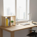 Masif Çam Masa Rafı & Masaüstü Düzenleyici | İskandinav Tarzı Kitaplık | Minimalist Ofis Organizatörü