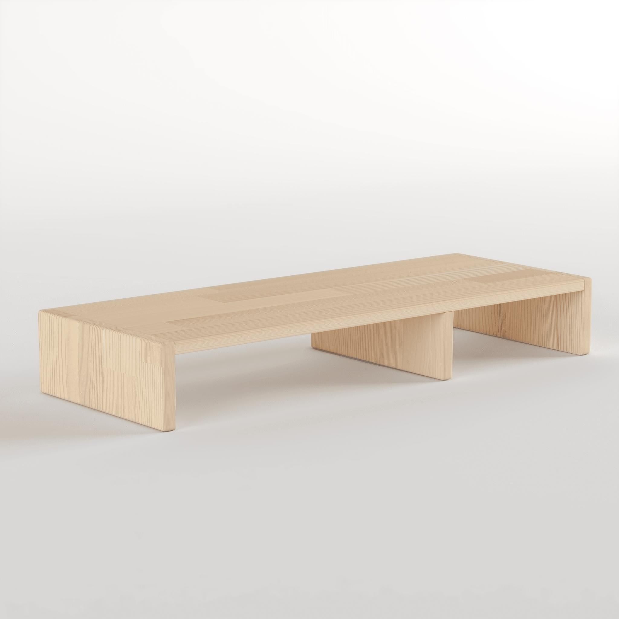 Masif Çam Monitör Standı & Ergonomik Masa Yükseltici | İskandinav Tarzı Bilgisayar Standı