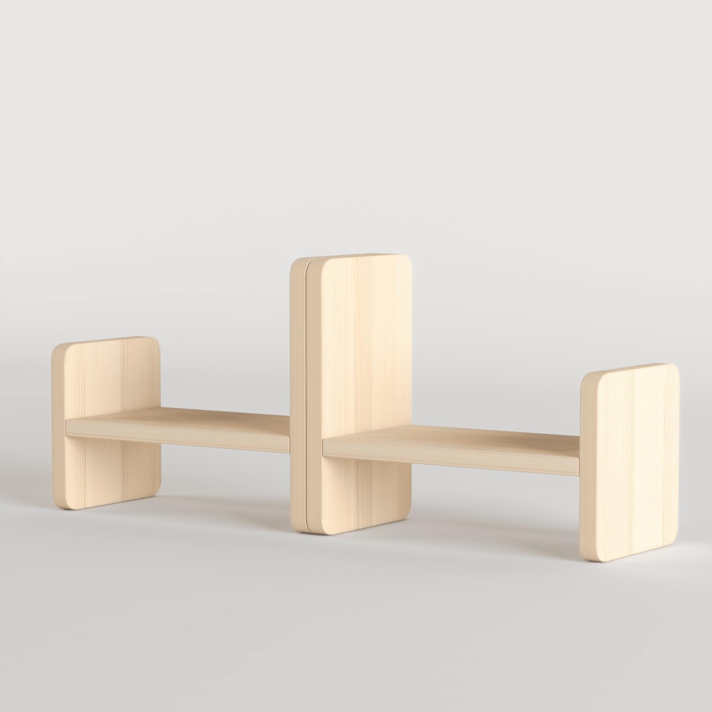 Masif Çam Masa Rafı & Masaüstü Düzenleyici | Minimalist Monitör Standı | İskandinav Kitaplık