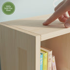 Masif Çam Masa Rafı & Masaüstü Düzenleyici | Minimalist Kitaplık | Japandi Ofis Organizatörü