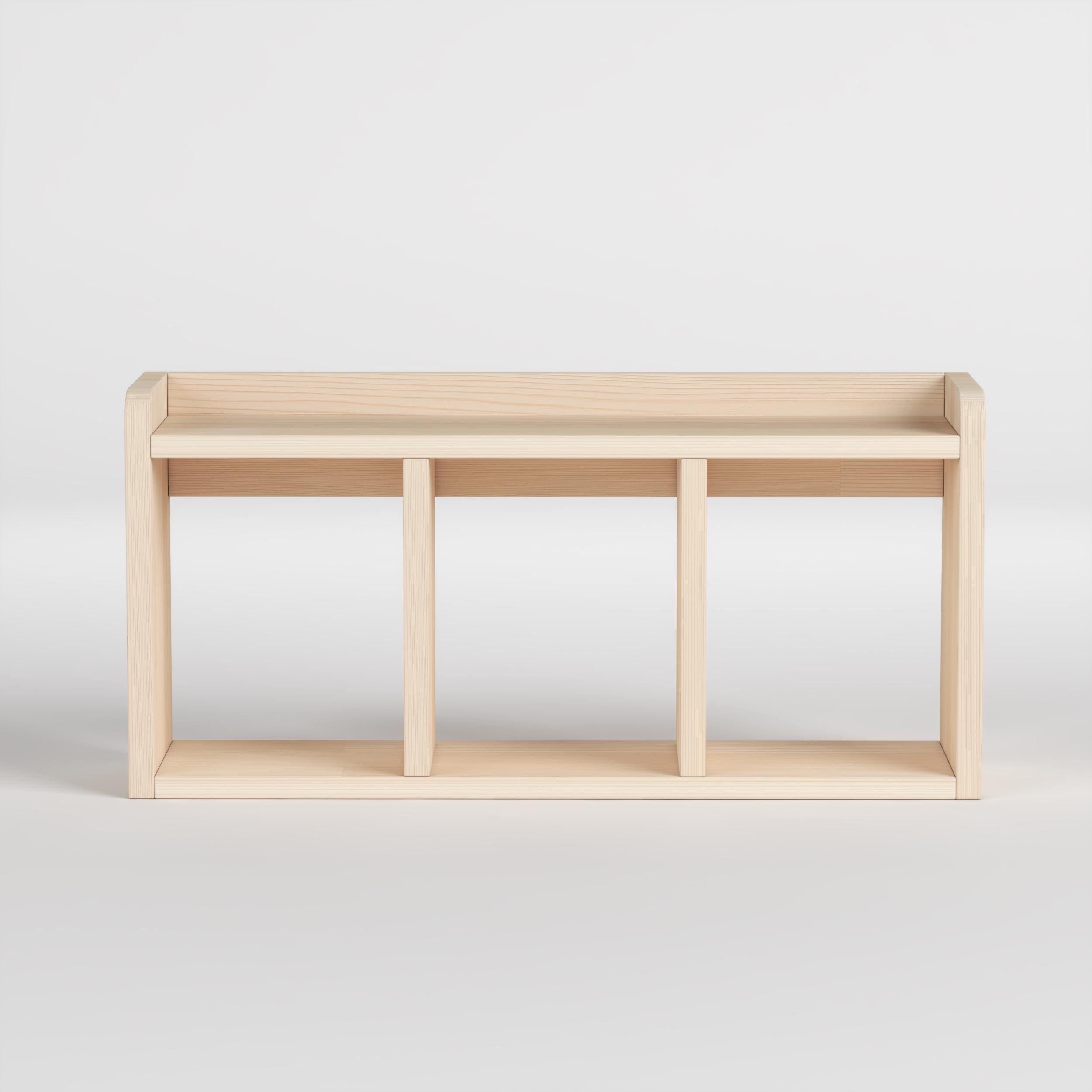Solid Pine Desk Shelf | Minimalist Japandi Organizer | Eco-Friendly Home Office Storage
