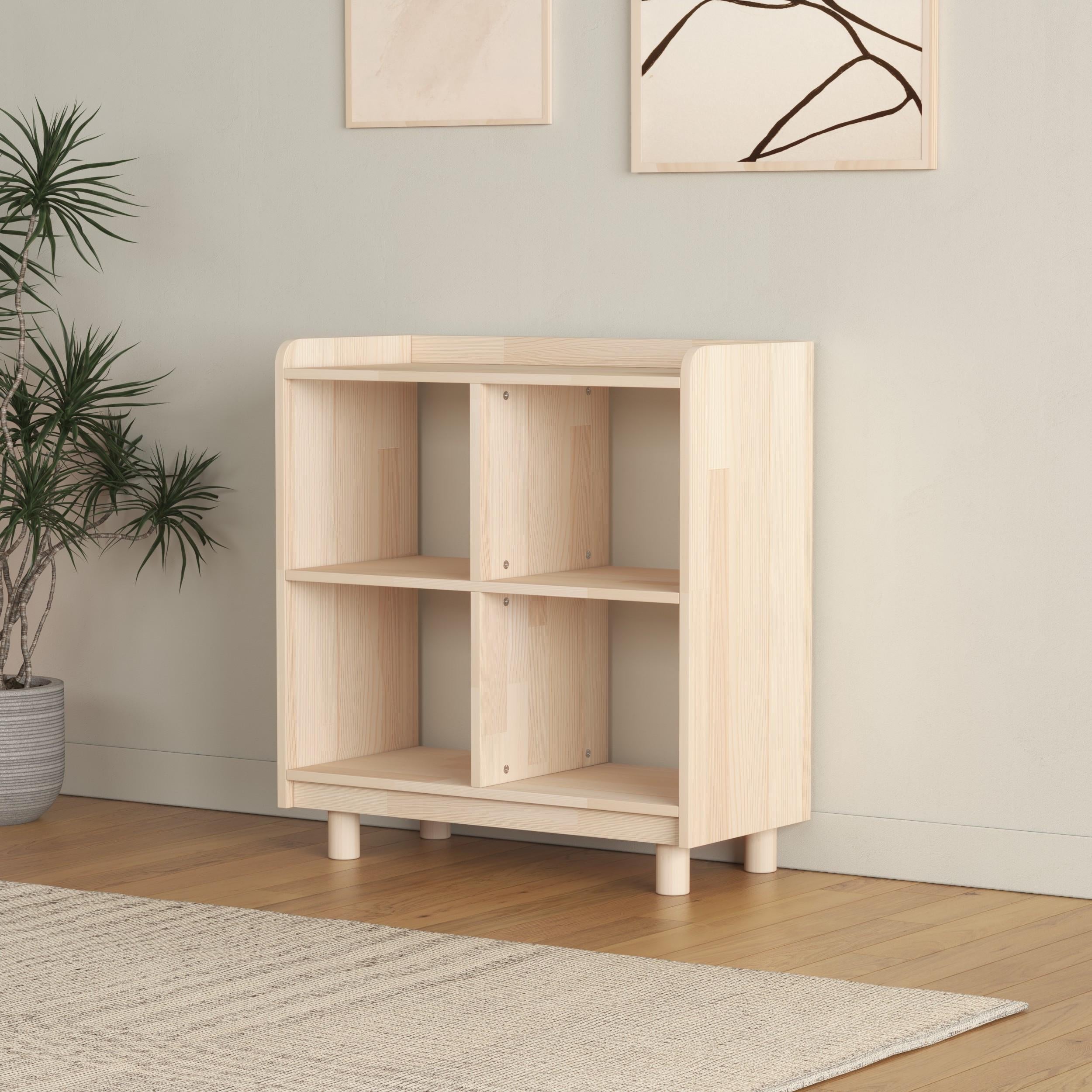 Ahşap Plak Çalar Standı & Vinil Saklama Dolabı | İskandinav Tarzı Pikap Sehpası | Kitaplık Konsol