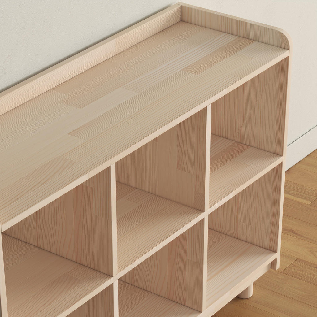 Ahşap Vinil Saklama Konsolu & Kitaplık | Modern Plak Çalar Standı | Masif Çam Sergileme Rafı