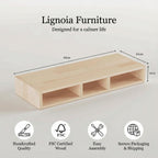 Masif Çam Monitör Standı & Ergonomik Masa Düzenleyici | İskandinav Tarzı Klavye Saklama Rafı