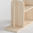 Ahşap Baharat Rafı & Kağıt Havluluk | Mutfak Düzenleyici | İskandinav Tarzı Çam Raf